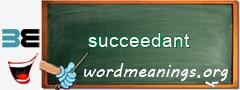WordMeaning blackboard for succeedant